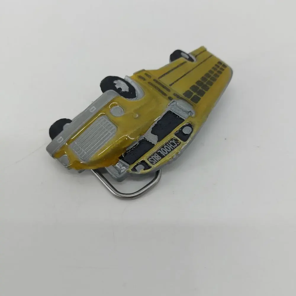 Great American Buckle Yellow Enamel School Bus Belt Buckle